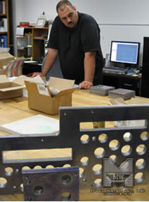 Working away at MILCO - Jorge Viera Lead Programmer toils endlessly programming a die for a large stamping operation