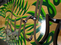 Waterjet cut Skateboard with Custom Design Logo for SLVDR Clothing