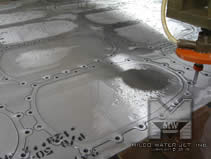 MILCO Waterjet - Gasket being cut with Waterjet