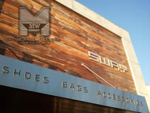 Store Front Display - Custom Signage - Waterjet Cut for SWAY by MILCO Waterjet